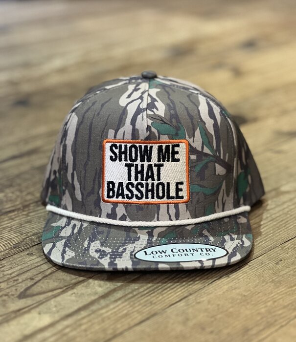 Show Me That Basshole Green Leaf Camo Hat