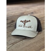 Old South Lineman Pole Trucker Hat Khaki/Brown