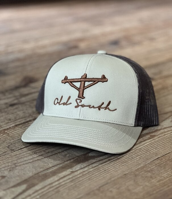 Old South Old South Lineman Pole Trucker Hat Khaki/Brown