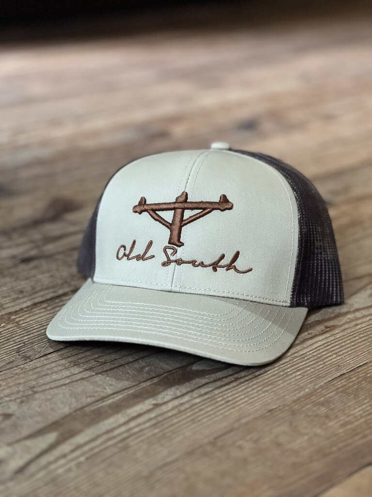 Old South Old South Lineman Pole Trucker Hat Khaki/Brown