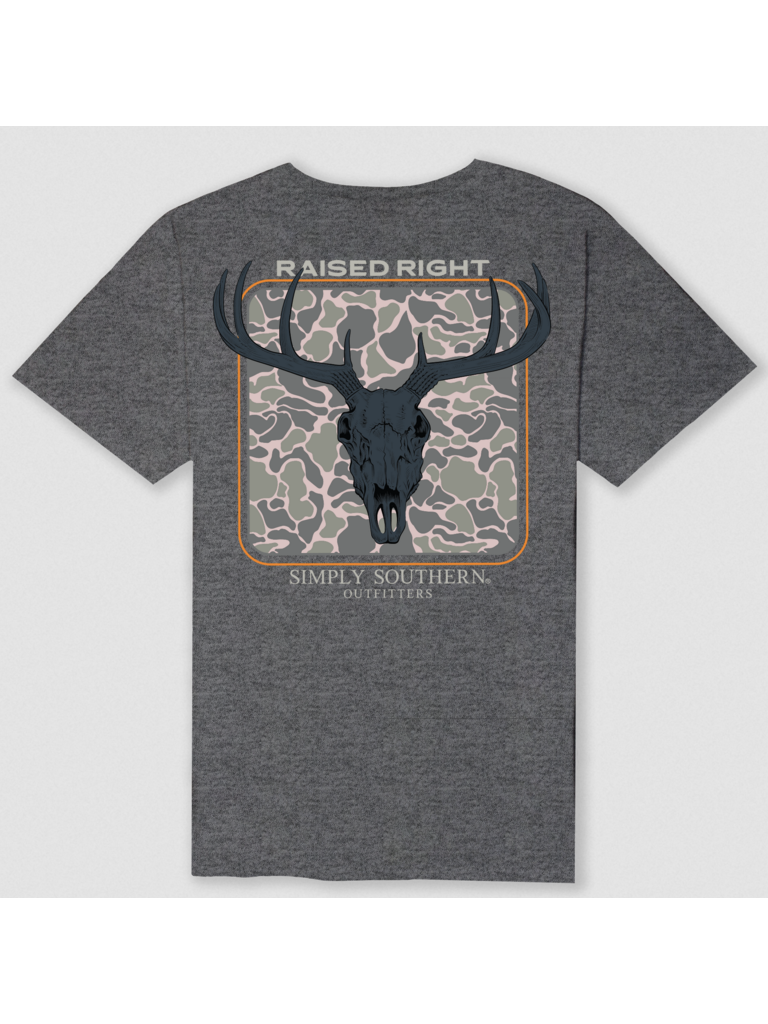 Simply Southern Simply Southern Men's Deer Tee Graphite Heather