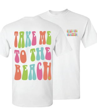 Take Me To The Beach S/S Tee White
