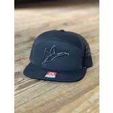 7 Panel Black Ghost Hat