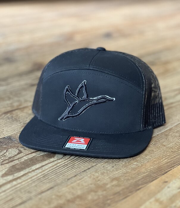 Combat Waterfowl 7 Panel Black Ghost Hat