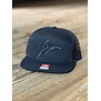 7 Panel Black Ghost Hat