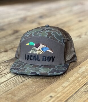 Wild Duck 7 Panel Hat Localflage OD/Brown