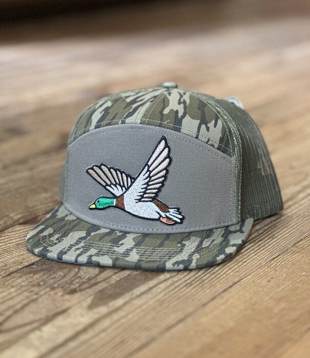 AIX Waterfowl AIX 7 Panel Flying Mallard Patch Hat Mossy Oak/Loden