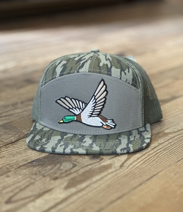 AIX Waterfowl AIX 7 Panel Flying Mallard Patch Hat Mossy Oak/Loden