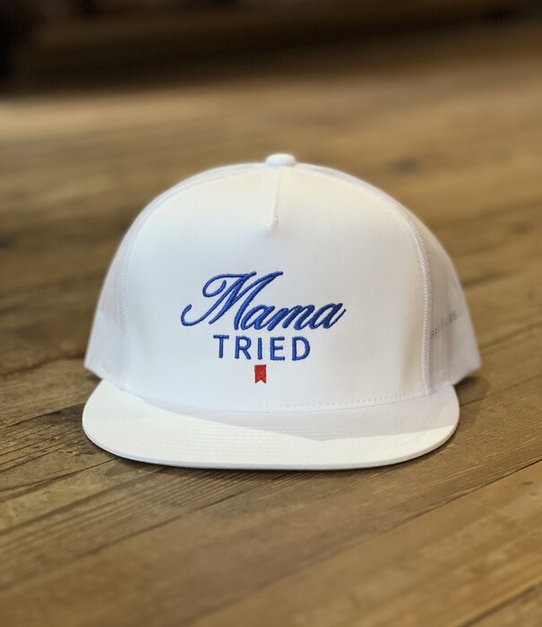 5 Panel Mama Tried Hat Ultra White
