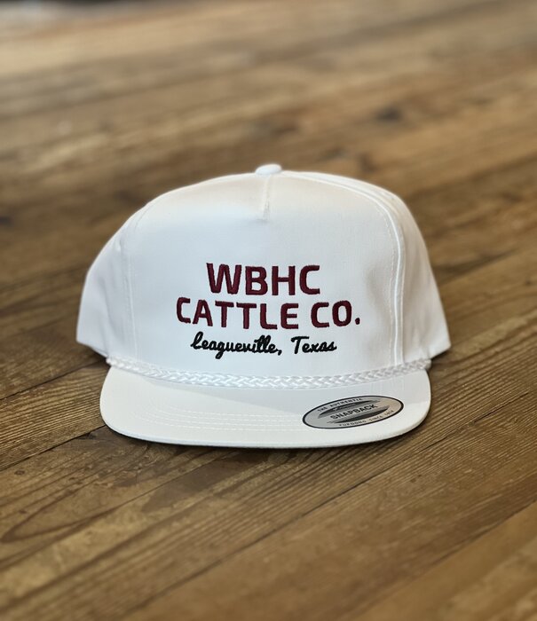 Whiskey Bent Hats WB Cattleman Rope White Hat