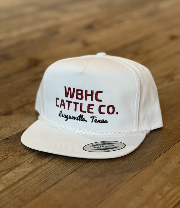 Whiskey Bent Hats WB Cattleman Rope White Hat