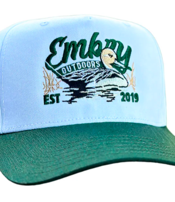 Embry Outdoors White/Green "Sprig" Trucker Hat