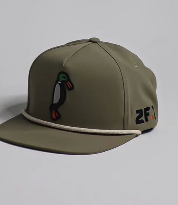 24.7 Hunt 24.7Hunt Olive Duck Rope Hat