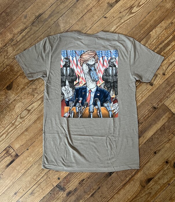 Combat Waterfowl Trumpeter Rally Tee Stone Grey