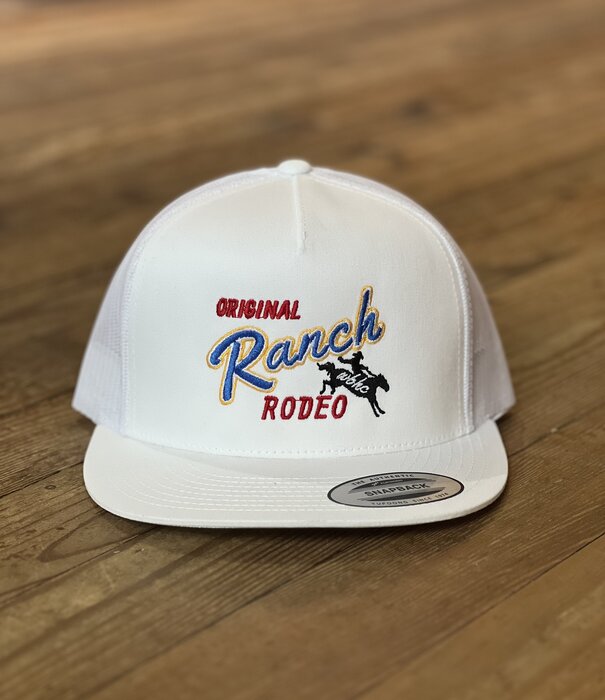 Whiskey Bent Hats WB Ranch Rodeo Trucker White
