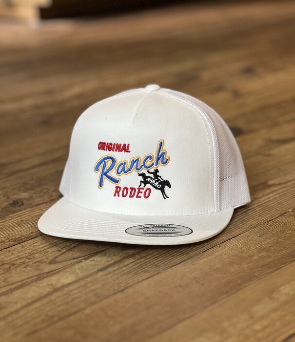 Whiskey Bent Hats WB Ranch Rodeo Trucker White