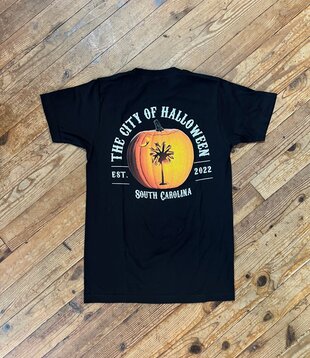 Palmetto Pumpkin Tee Black
