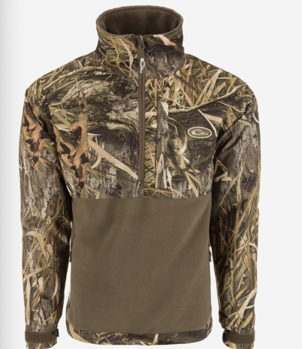 Drake Guardian Flex Fleece Eqwader 1/4 Zip Shadowgrass Habitat