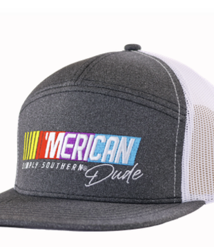 Simply Southern American Dude DK Grey 7 Panel Hat