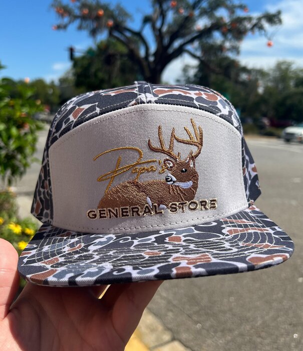 Papa's General Store Bedded Buck Black OSC 7 Panel PGS Hat