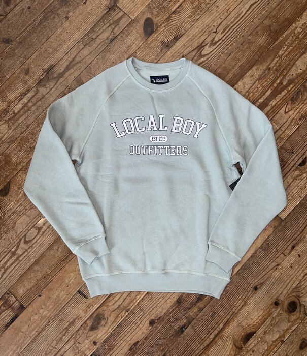 Local Boy Outfitters Local Boy Collegiate Cotton Crewneck Dusty Green