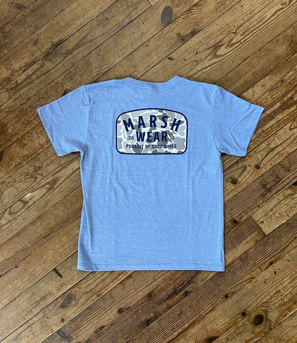 Marsh Wear Marsh Wear Youth Alton Camo Tee Light Blue Heather