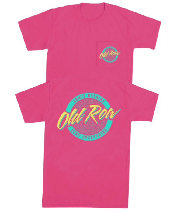 Old Row Circle Logo Pocket Tee Heliconia