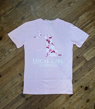 Local Girl Pink Localflage Dog & Moon Pink Tee