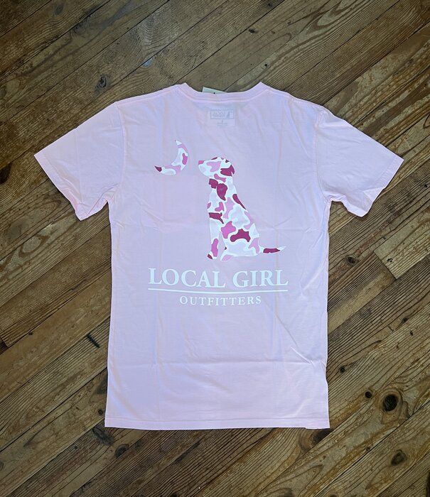 Local Girl Outfitters Local Girl Pink Localflage Dog & Moon Pink Tee