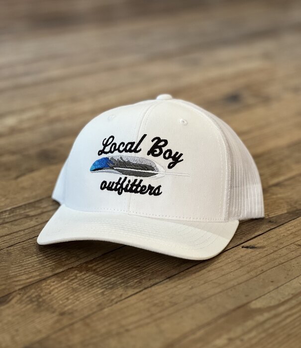 Local Boy Outfitters Local Boy Wood Duck Feather Trucker Hat White