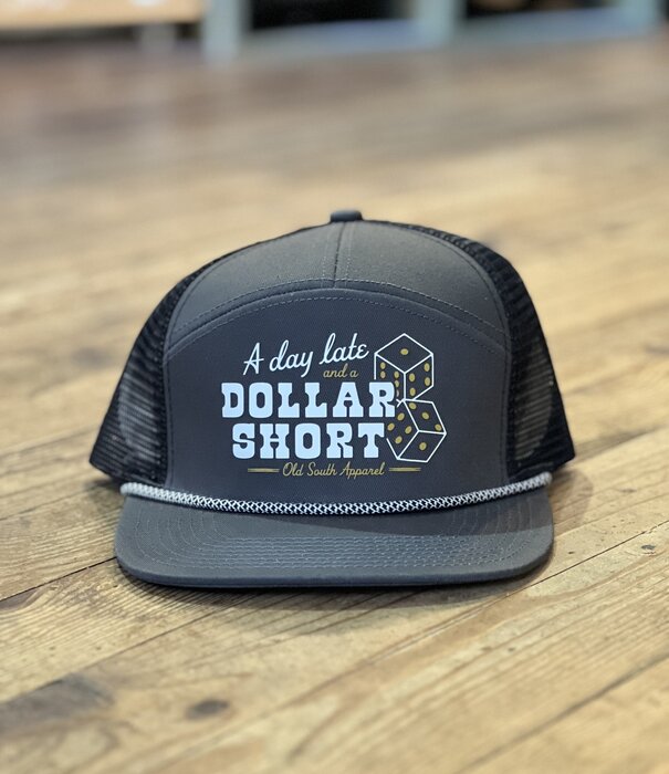 Old South Old South Day Late Dollar Short Trucker Charcoal/Black