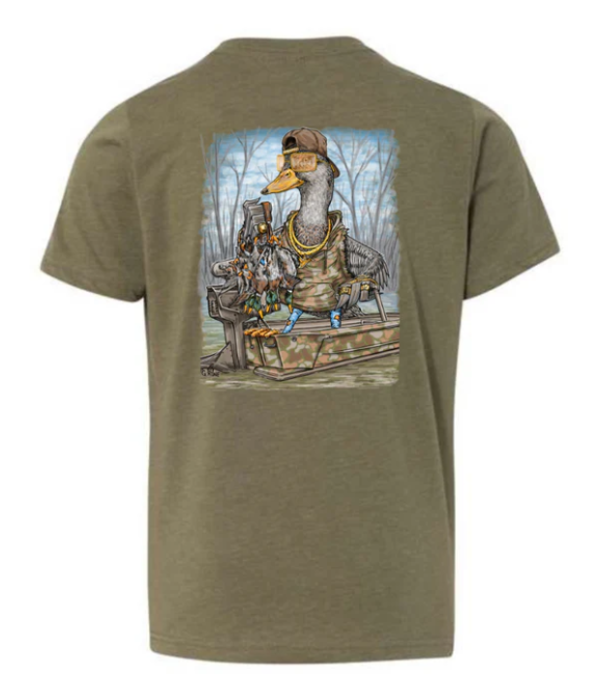 Combat Waterfowl Youth Deep Woods Dolph Military Green Tee
