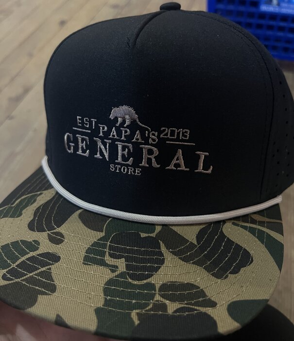 Papa's General Store PGS Black Old School Camo Bill Rope Hat