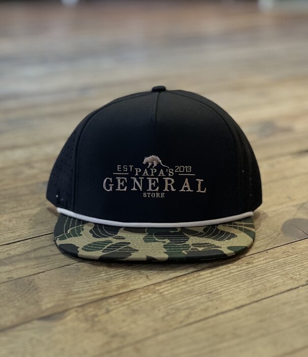 Papa's General Store PGS Black Old School Camo Bill Rope Hat