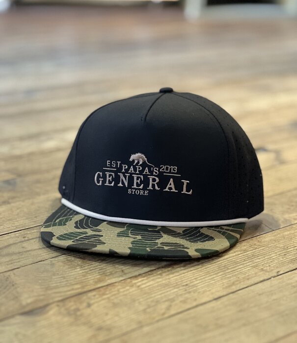 Papa's General Store PGS Black Old School Camo Bill Rope Hat