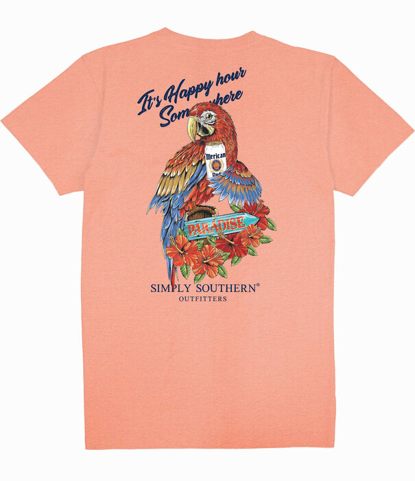 Simply Southern SImply Southern Happy S/S Tee Peach