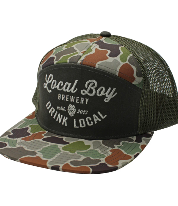 Local Boy Outfitters Local Boy Brewery 7 Panel Hat Forest Camo