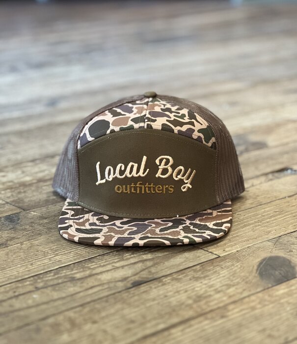 Local Boy Outfitters Local Boy Simple Script 7 Panel Hat Old School Camo