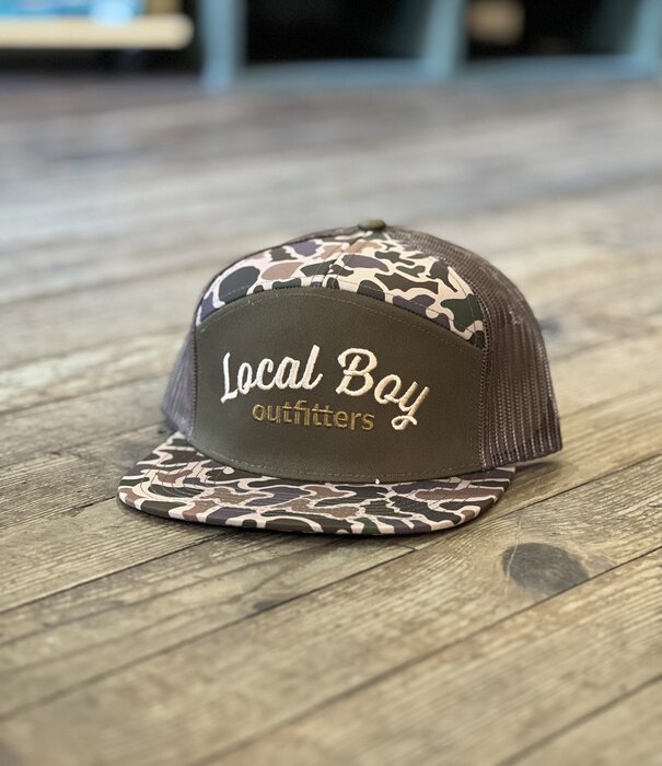 Local Boy Outfitters Local Boy Simple Script 7 Panel Hat Old School Camo