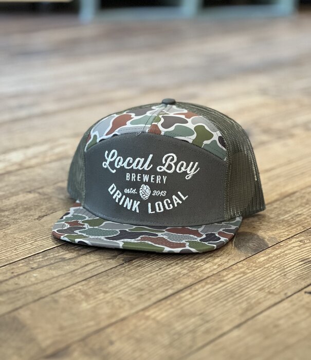 Local Boy Outfitters Local Boy Brewery 7 Panel Hat Forest Camo