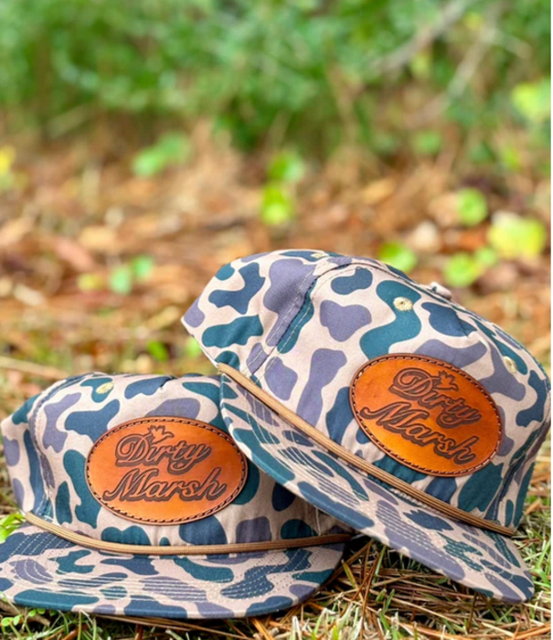 Dirty Marsh DM Classic Leather Patch Hat Delta
