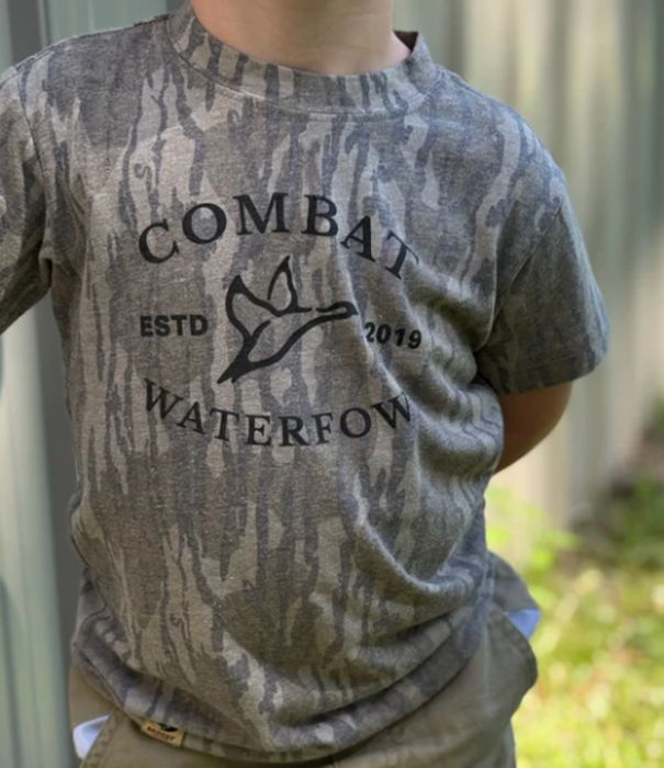 Combat Waterfowl Toddler Mossy Oak Bottomland Washed Out Vintage Logo Tee