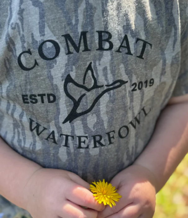 Combat Waterfowl Toddler Mossy Oak Bottomland Washed Out Vintage Logo Tee