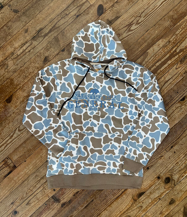 Papa's General Store PGS Blue Old School Camo Hoodie