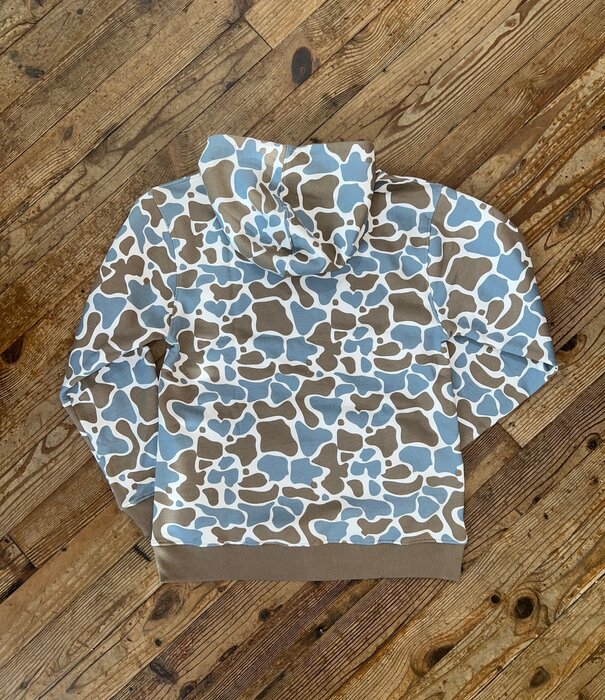 Papa's General Store PGS Blue Old School Camo Hoodie