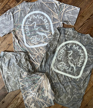 Dirty Marsh Vintage Mossy Oak  Camo Tee