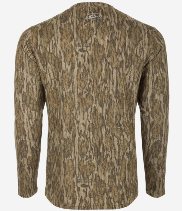 Drake Youth EST Camo Performance Crew L/S Bottomland