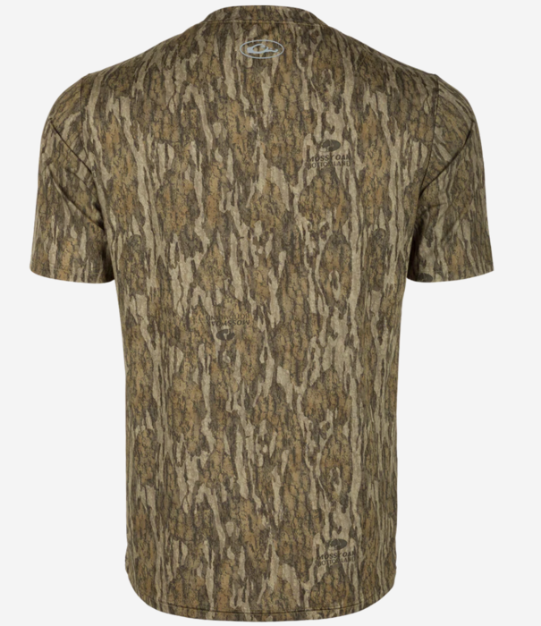 Drake Youth EST Camo Performance Crew S/S Bottomland