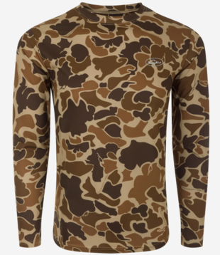 Youth EST Camo Performance Crew L/S Old School