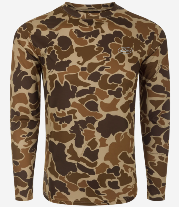 Drake Youth EST Camo Performance Crew L/S Old School